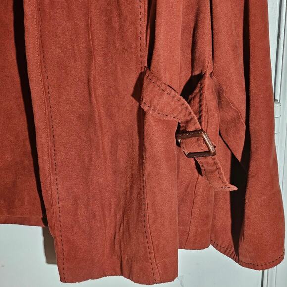 Two Piece Set Tank & Jacket in Rust Terracotta Plus Sz 22W Indie Festival Soft - Picture 10 of 11